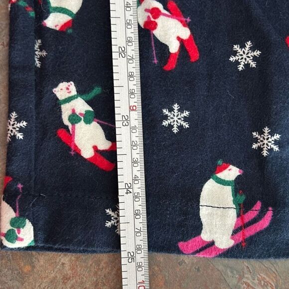 Sleep Chic Flannel Pajama Pants skiing Polar Bears NWT Small - Picture 6 of 9